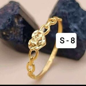 18k Saudi Gold Solid Heart Ring Size 8 Available Only Real Gold Pawnable
